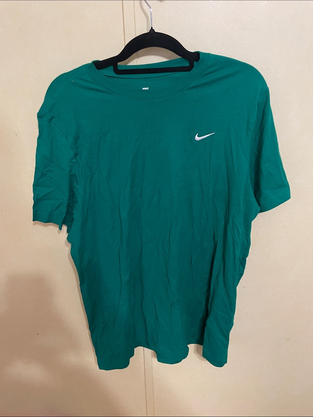 Nike Men's Teal Short-Sleeve Crew Tee with White Swoosh